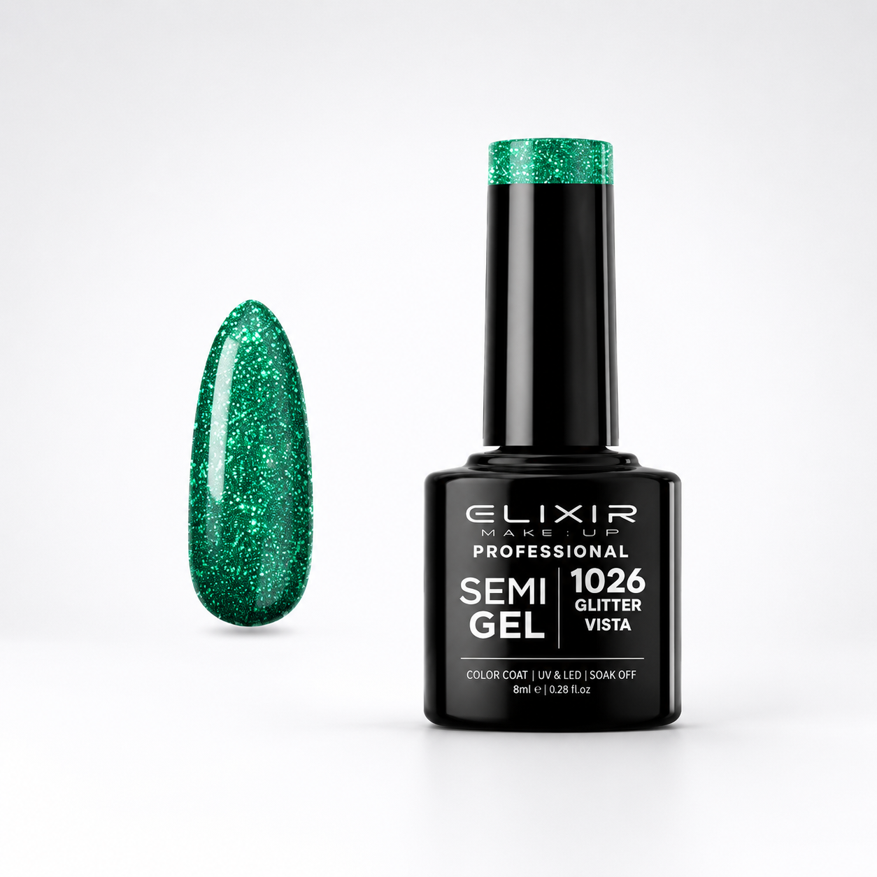 ELIXIR Semi Gel  1026 Glitter Vista – 8 ml