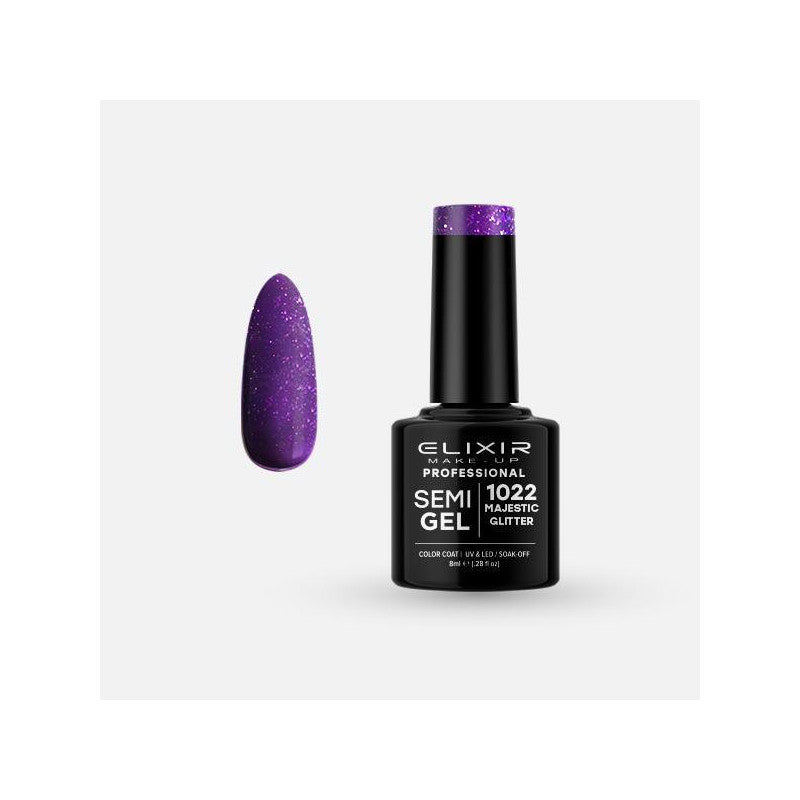 ELIXIR Semi Gel  1022 Majestic Glitter– 8 ml