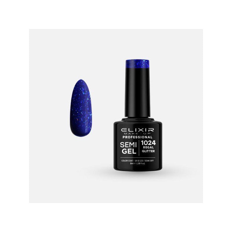 ELIXIR Semi Gel  1024 Regal Glitter– 8 ml