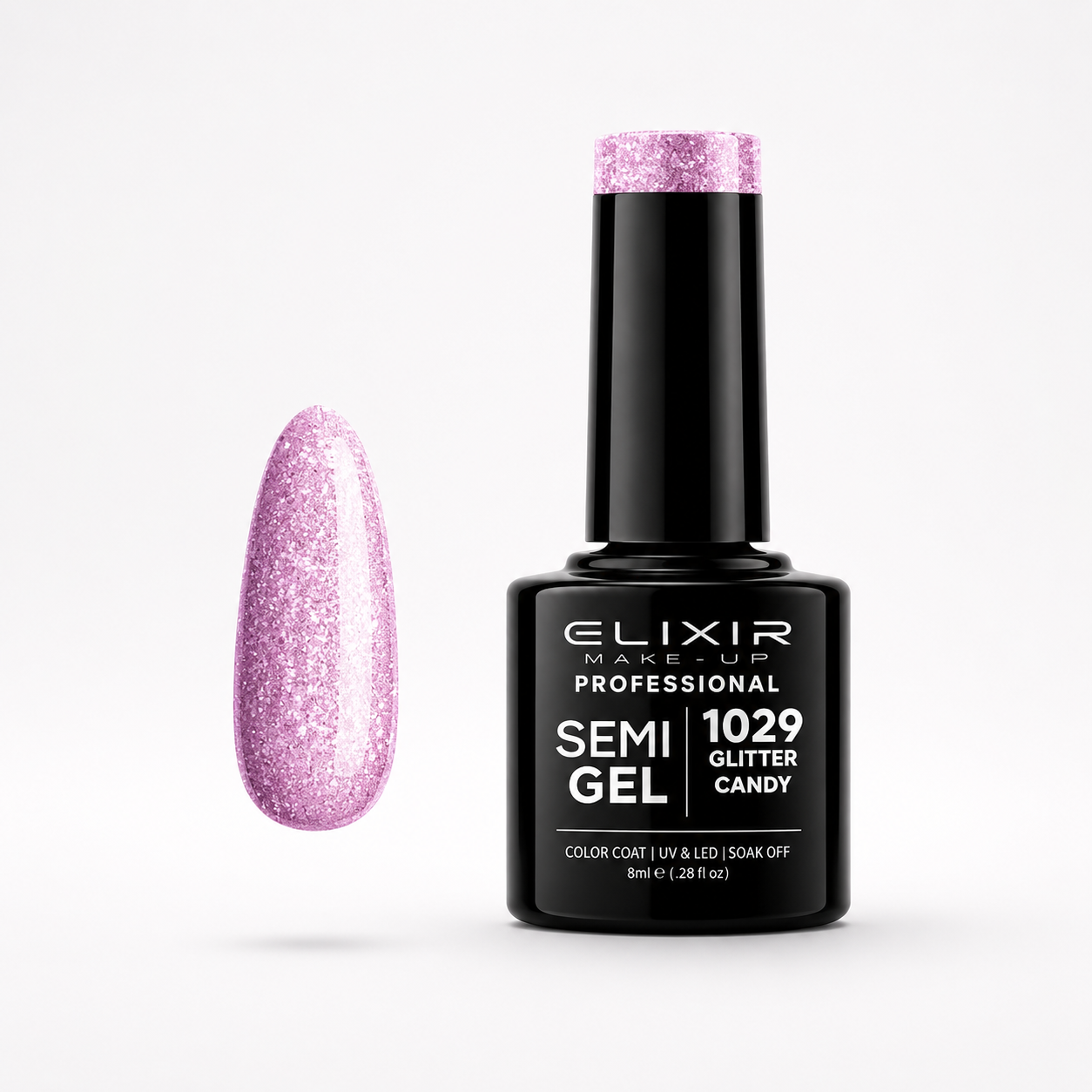 ELIXIR Semi Gel  1029 Glitter Candy– 8 ml