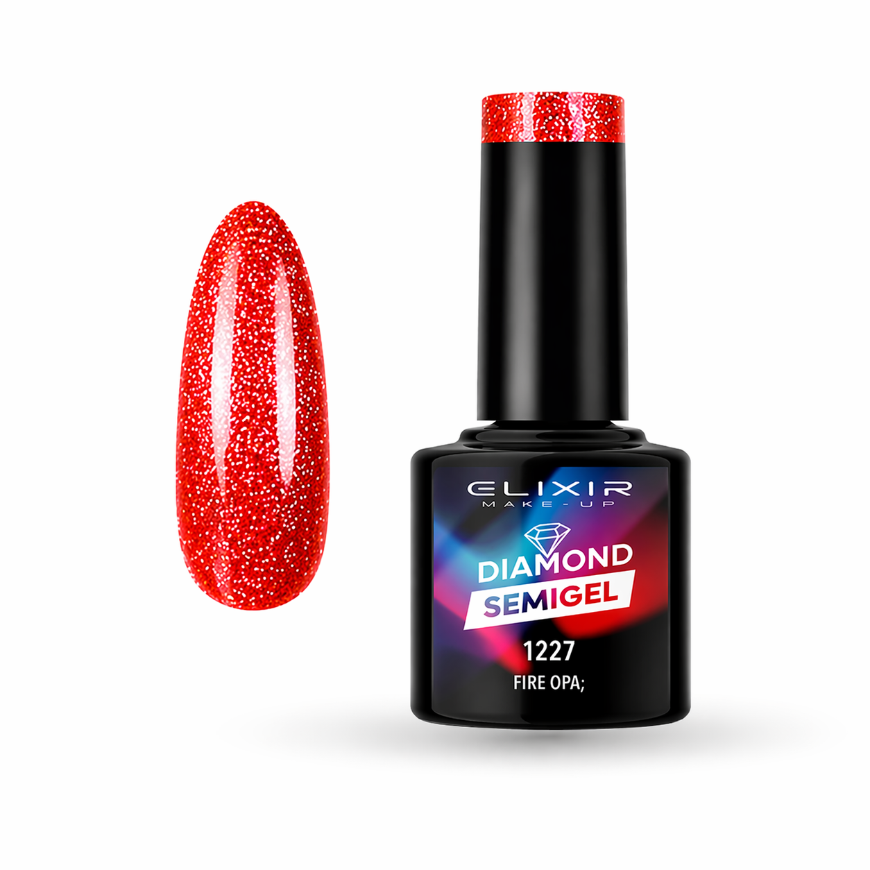 ELIXIR Laser Diamond Semigel 1227  Fire Opa– 8 ml