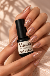 Gel Polish  7ml - Rose Gold Glitter 714