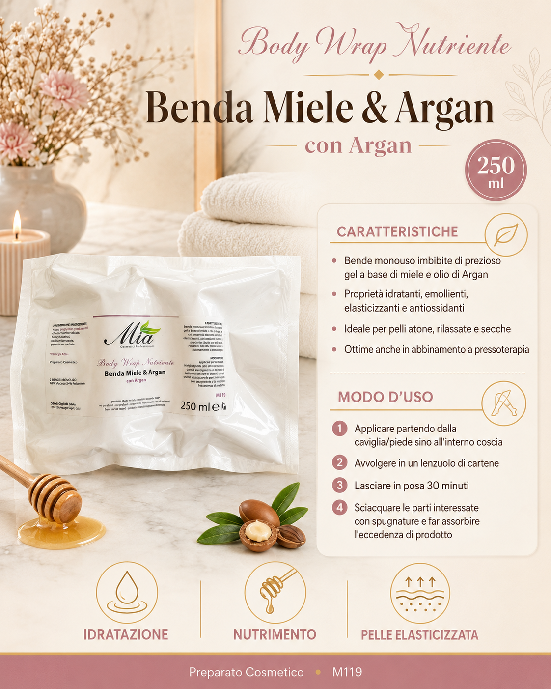 Benda Miele e Argan – Body Wrap Nutriente