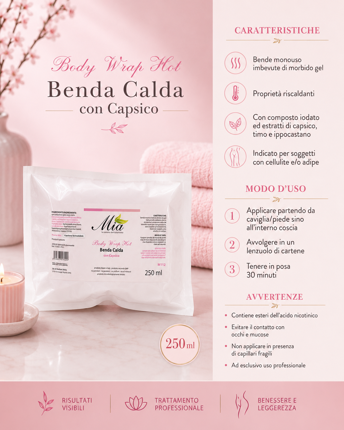 Benda Calda Body Wrap Hot con Capsico
