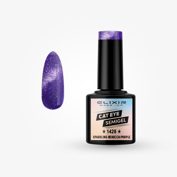 Elixir Make-Up Cat Eye Semigel 1428 – Sparkling Rebecca Purple