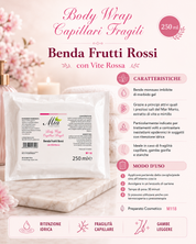 Benda Frutti Rossi con Vite Rossa – Body Wrap Capillari Fragili