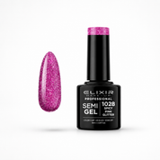 ELIXIR Semi Gel 1028 Spicy Pink Glitter  – 8 ml