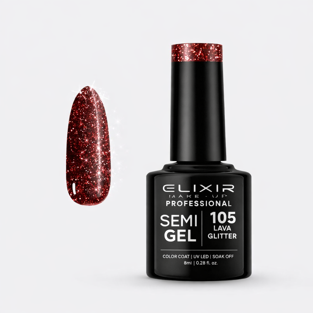 ELIXIR Professional Semi Gel 1106 Grandma Glitter Flash – 8ml
