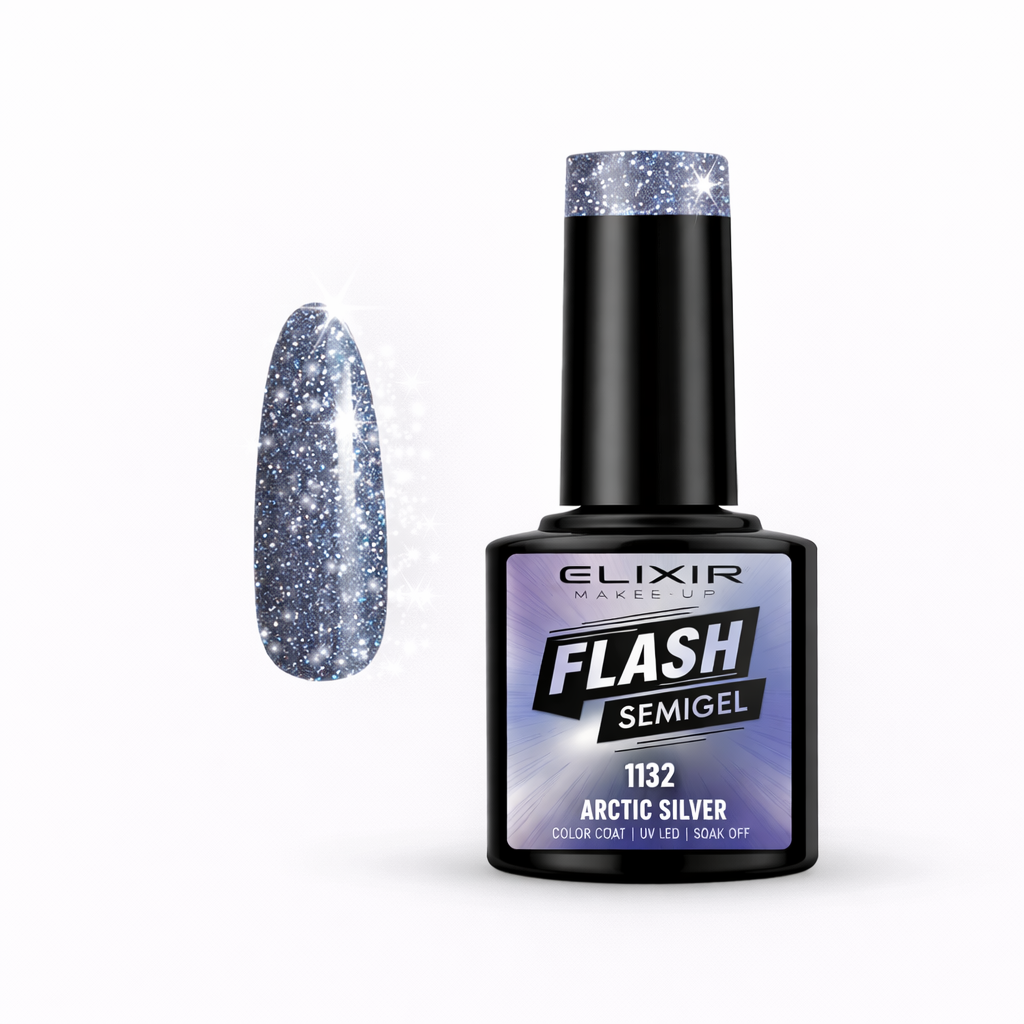 ELIXIR Flash Semigel 1132 Arctic Silver – 8 ml