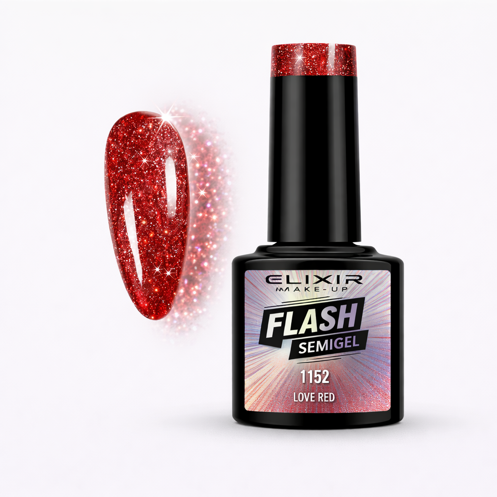ELIXIR Flash Semigel 1152 Love Red – 8 ml