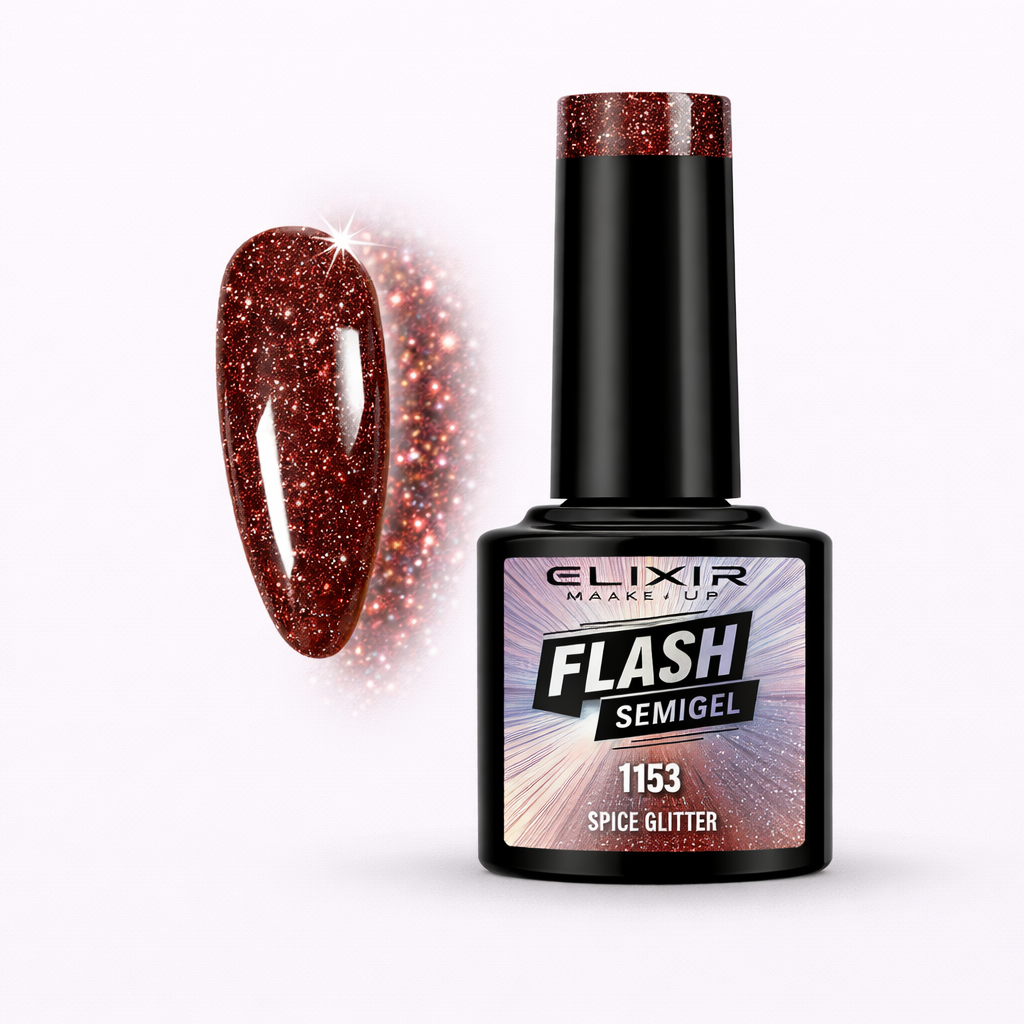 ELIXIR Flash Semigel 1153 Spice Glitter – 8 ml