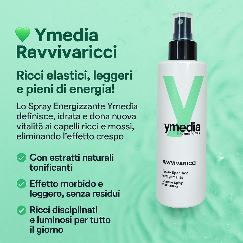 Ymedia Ravvivaricci – Spray Energizzante Specifico per Capelli Ricci e Mossi