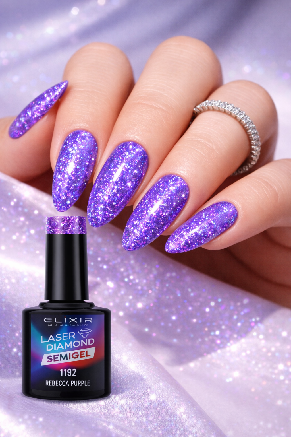 ELIXIR Laser Diamond Semigel 1192 Rebecca Purple – 8 ml