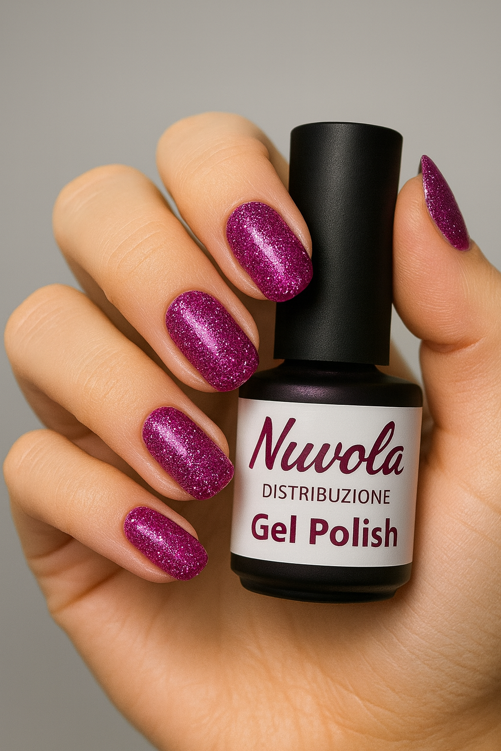 Gel Polish Rubino Glitter 123