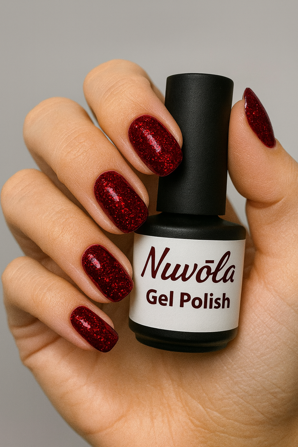 Gel Polish Cherry Glitter 124