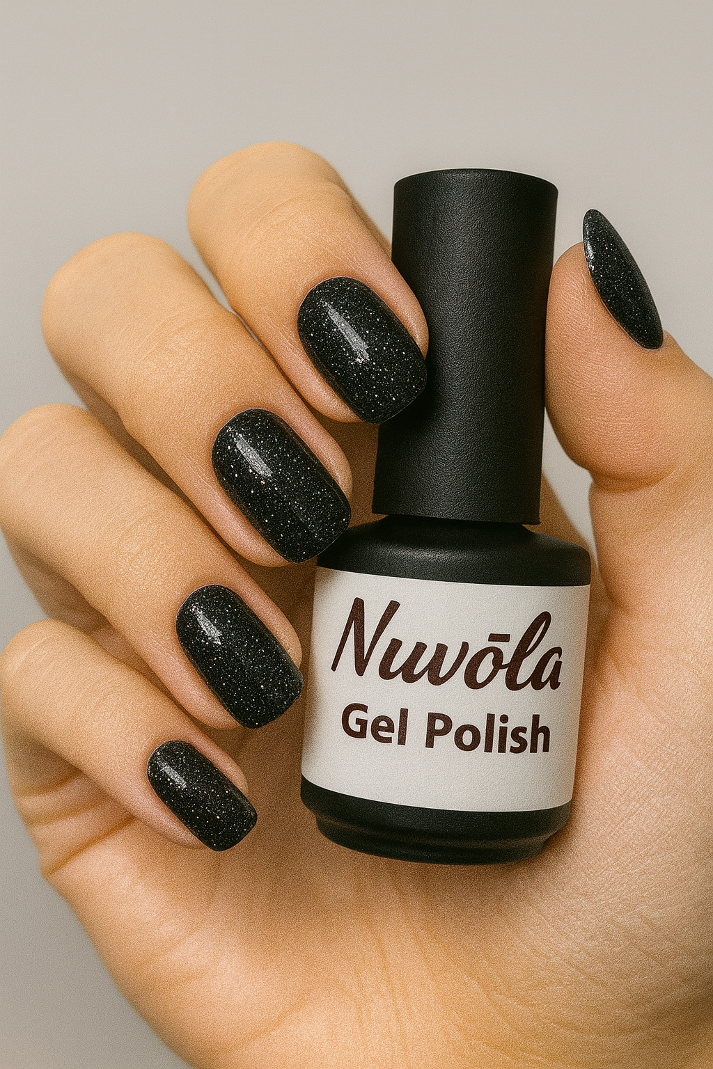 Gel Polish Nero Glitter 128
