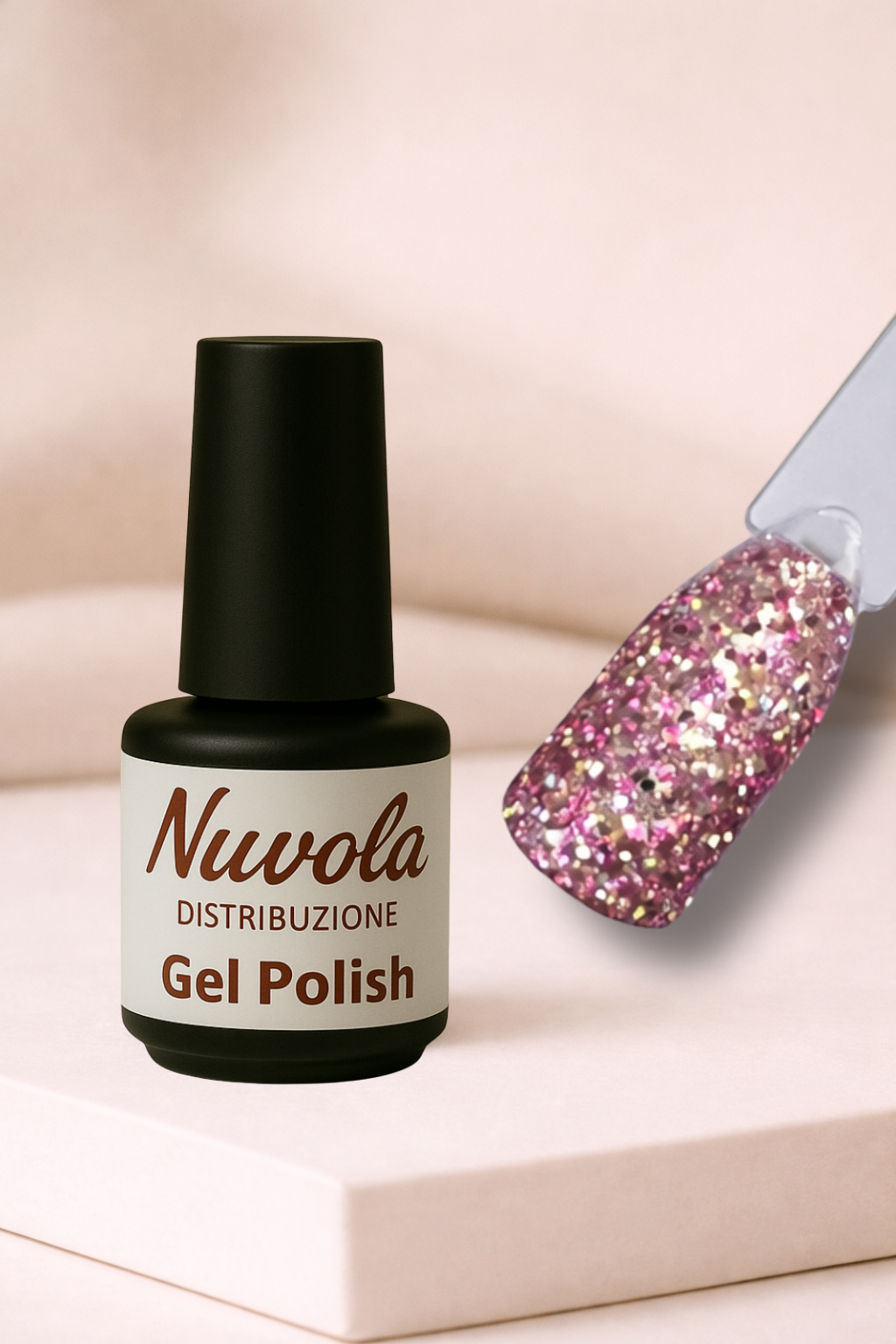 Gel Polish Rosa Paiette 3852