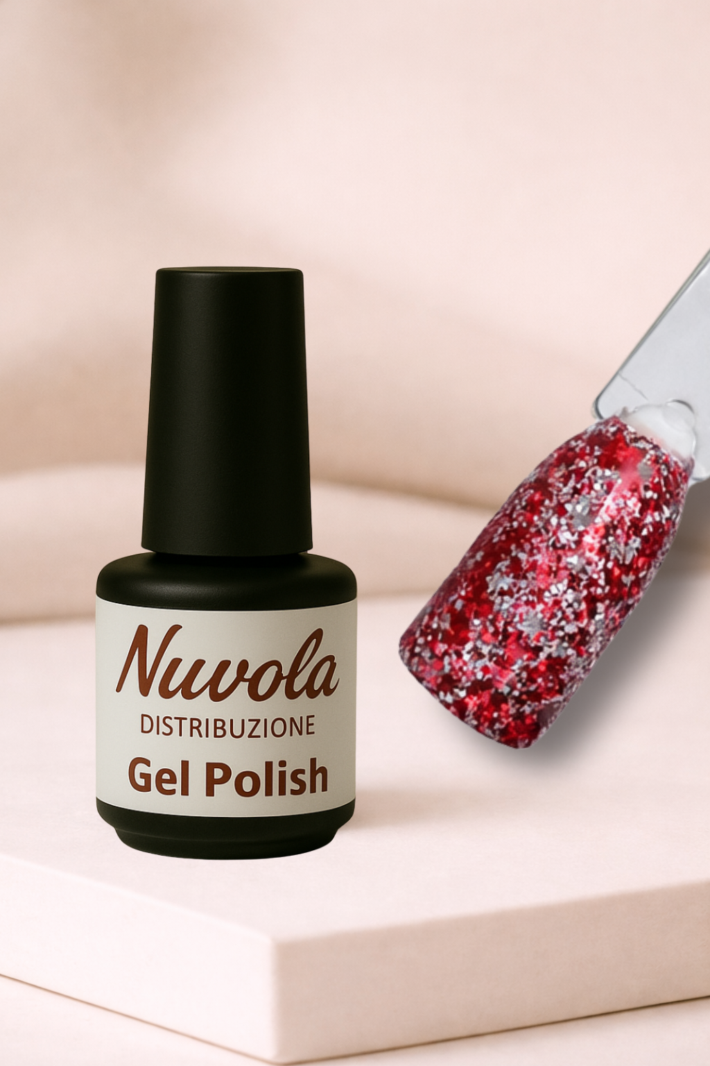 Gel Polish Rosso Paiette 4220