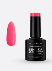 ELIXIR Professional Semi Gel 824 Fluorescent Pink - 8 ml