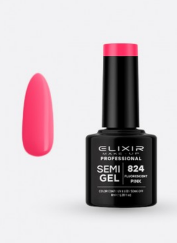 ELIXIR Professional Semi Gel 824 Fluorescent Pink