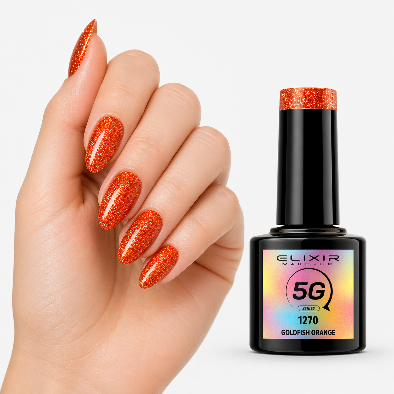 ELIXIR Laser Diamond Semigel  1270 Goldfish Orange – 8 ml