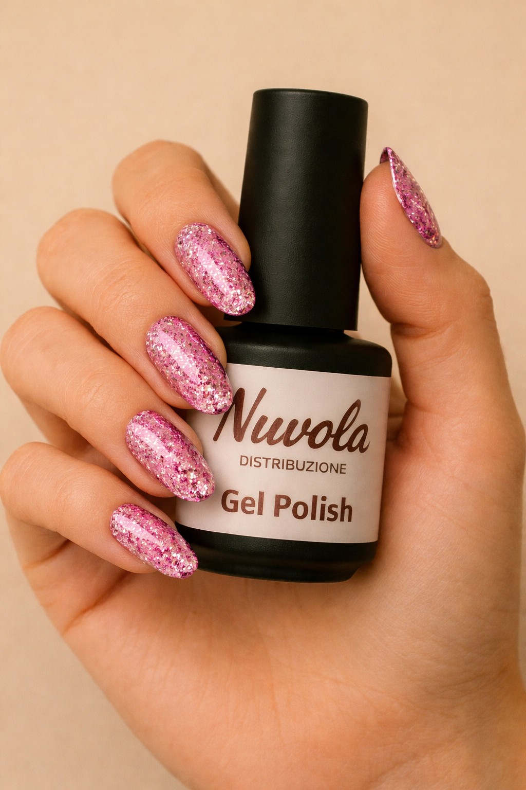 Gel Polish Rosa Paiette 3852