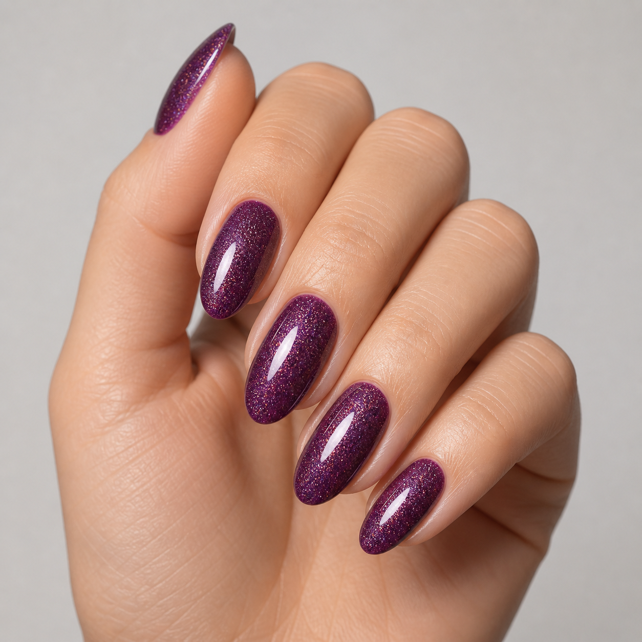 ELIXIR Semi Gel 999 Dark Orchid Glitter – 8 ml