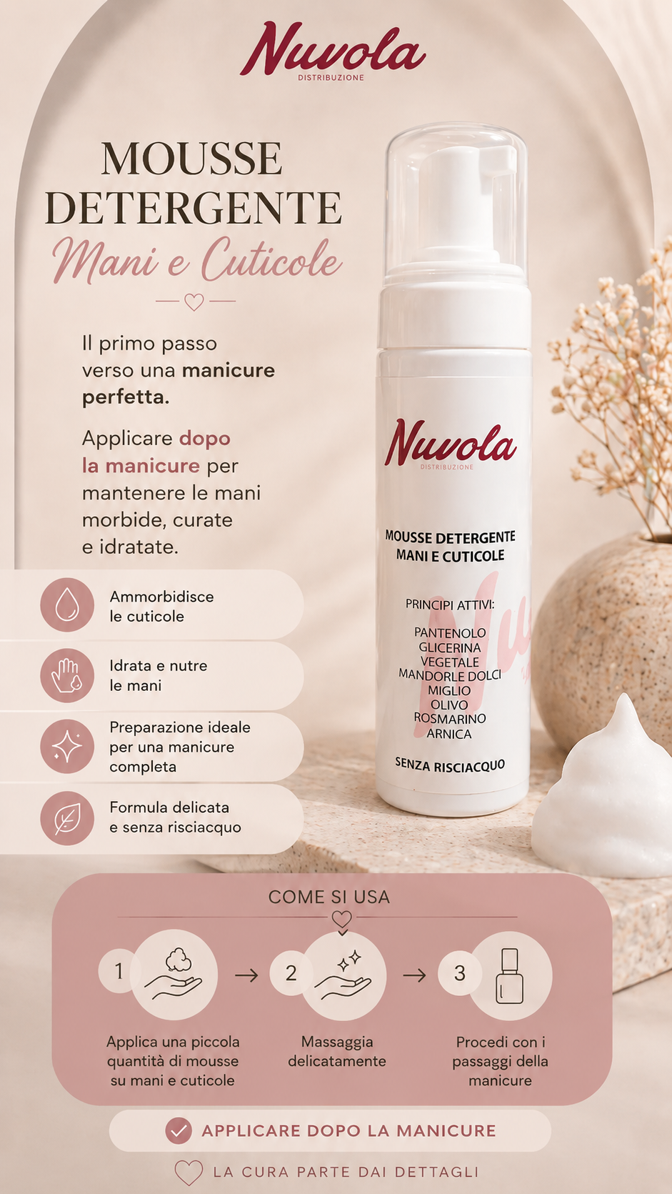 Mousse Detergente Mani e Cuticole – Nuvola