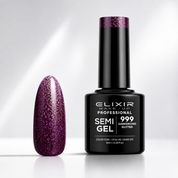 ELIXIR Semi Gel 999 Dark Orchid Glitter – 8 ml