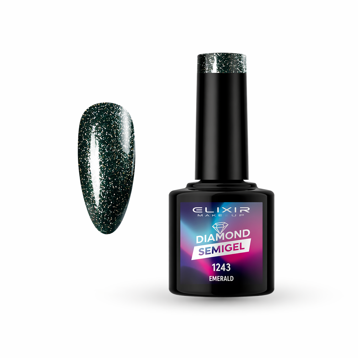 ELIXIR Laser Diamond Semigel 1243 Emerald  – 8 ml