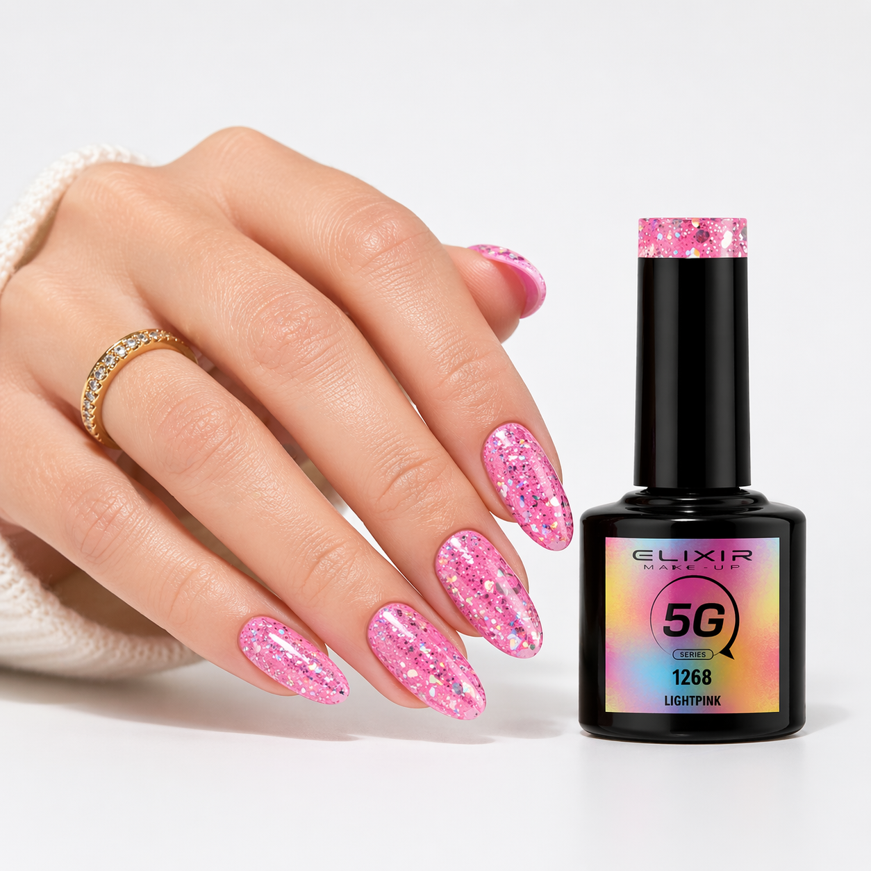 ELIXIR Laser Diamond Semigel  1268 Lightpink– 8 ml