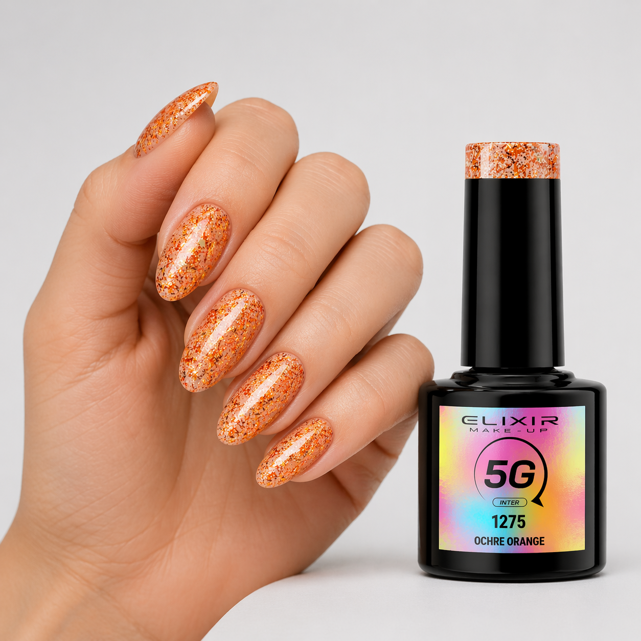 ELIXIR Laser Diamond Semigel 1275 Ochre Orange – 8 ml