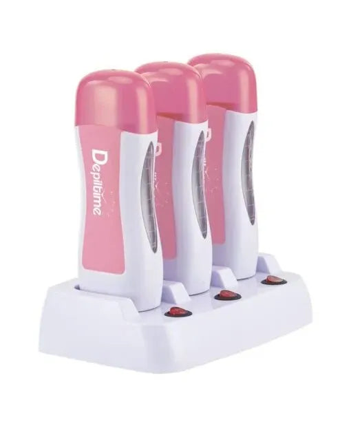 DepilTime Trio – Scaldacera Triplo Professionale per Cartucce Roll-On da 100 ml