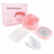 Scaldacera Professionale in Silicone Rosa – Con Ciotola Removibile Easy Clean