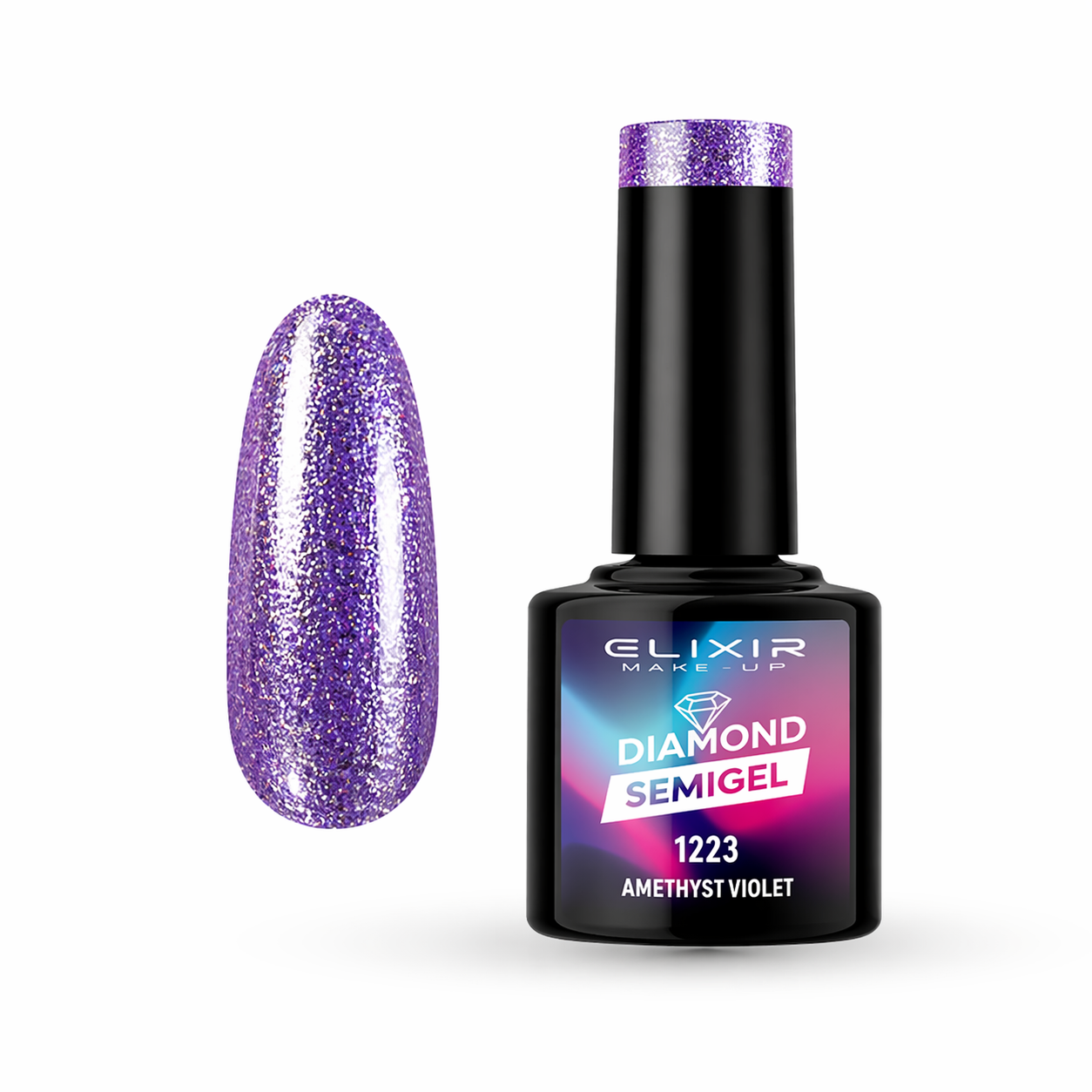 ELIXIR Laser Diamond Semigel 1223 Amethyst Violet  – 8 ml