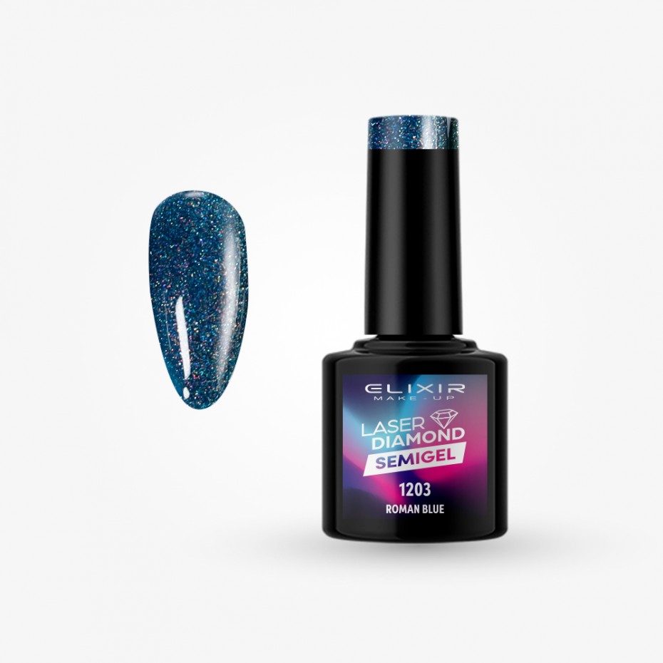 ELIXIR Laser Diamond Semigel 1203 Roman Blue – 8 ml